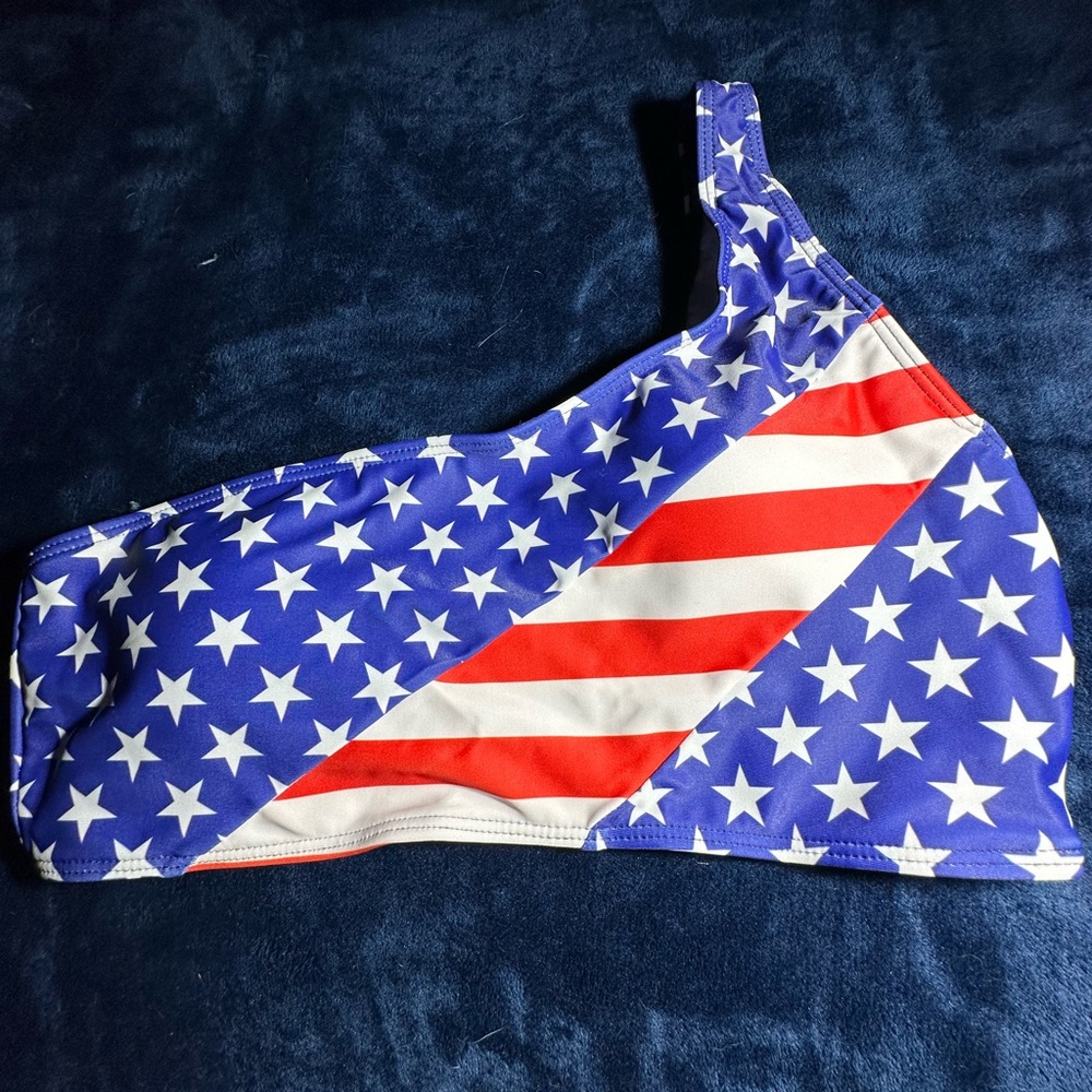 SHEIN Red White & Blue high waisted Bikini Set size L